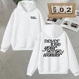 2025 Thai Drama The Secret of Us Autumn Winter Hoodie Always Wonder Letter Print Pullover Trendy Long sleeve Fleece Sweatshirts
