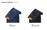 Men's Classic Straight-Leg Denim Jeans | Blue & Black