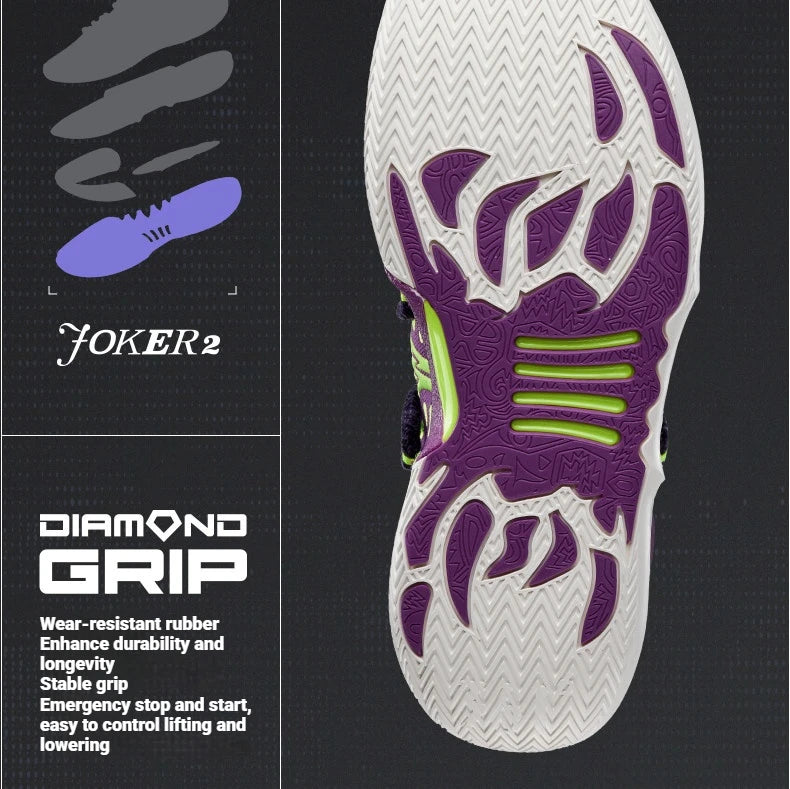 361 Degrees Joker 2 Low Men Basketball Shoes Jokic New Trendy Wear-resistant Non-slip Cushion Professional Sneakers 672611110