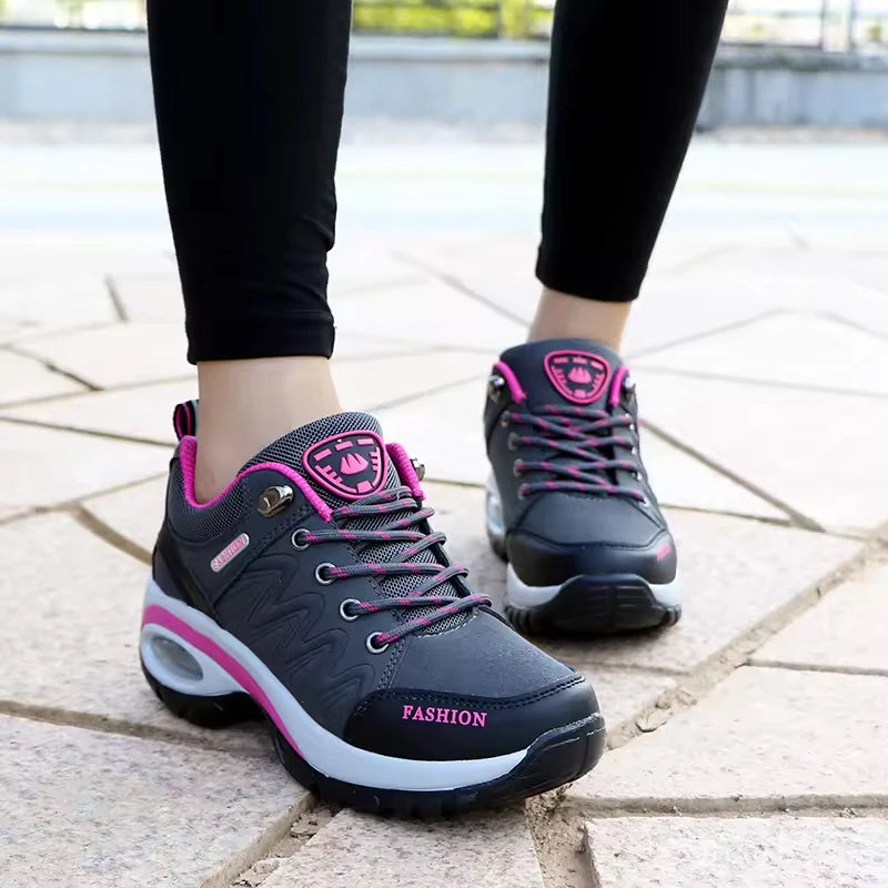 SALUDAS women casual sneakers Non-slip thick-soled height-enhancing casual running shoes light walking sheos