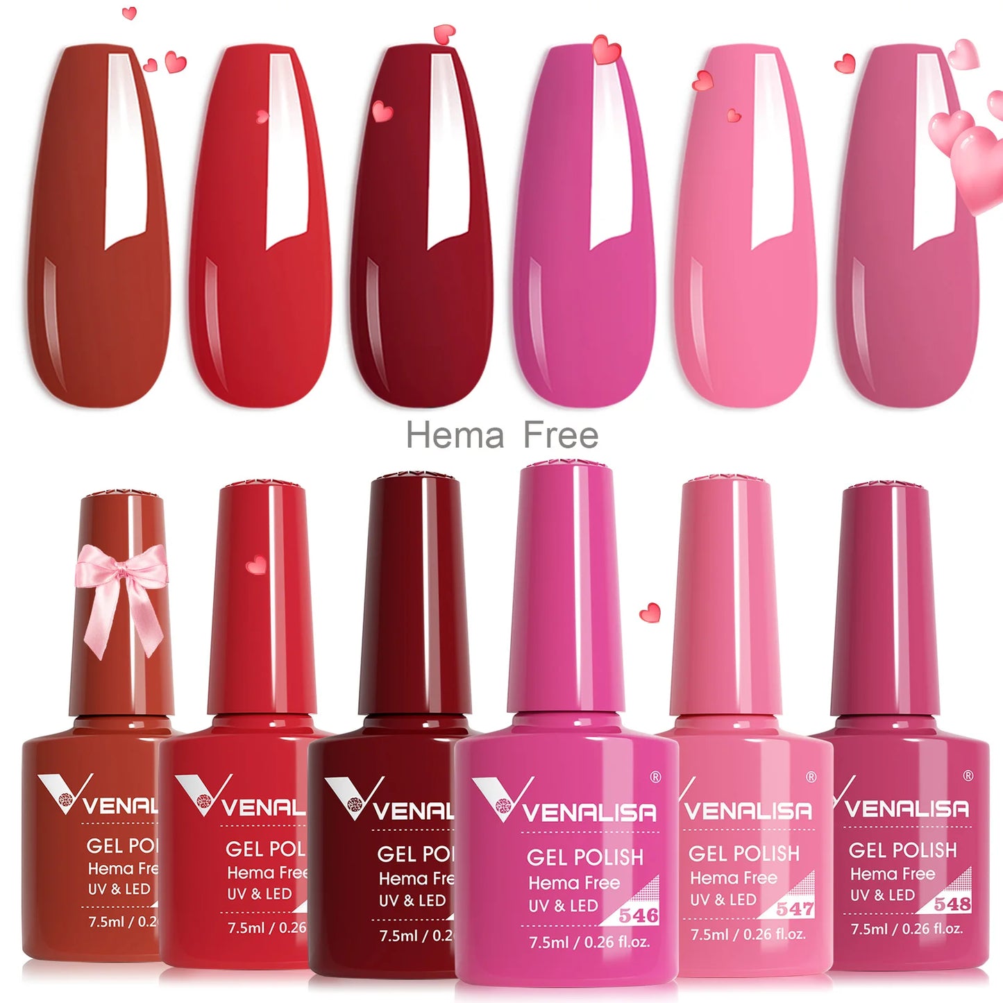 VENALISA 6-Piece Winter Gel Polish Set – HEMA & TPO Free