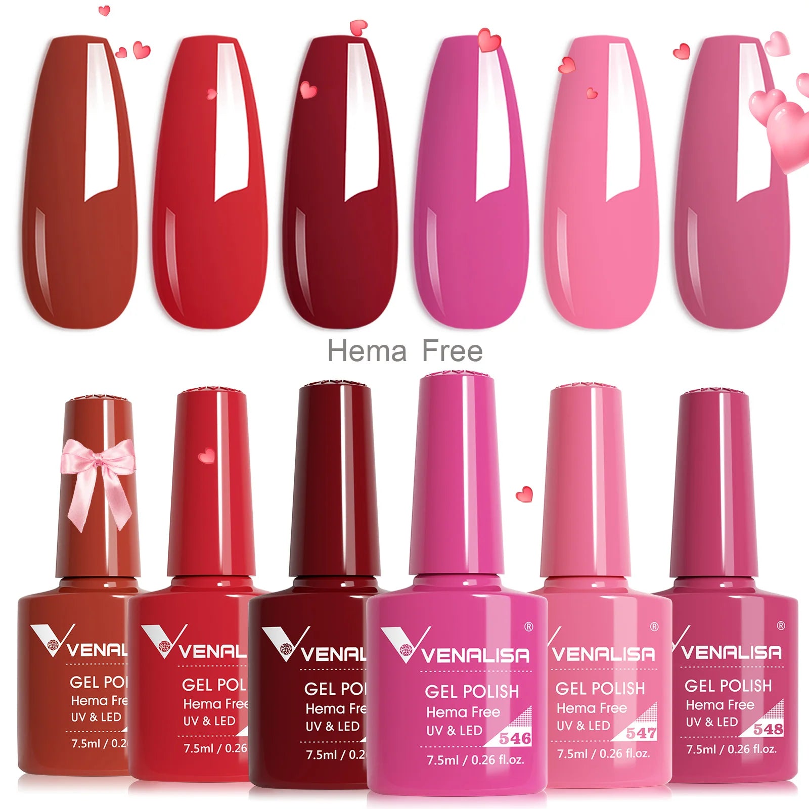 VENALISA 6-Piece Winter Gel Polish Set – HEMA & TPO Free