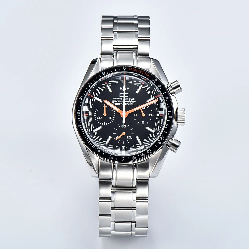 VK63 Chronograph Men's Watch | Panda Dial | 100M Water Resistant