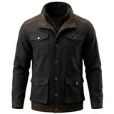 New Denim Men's Jacket Multi-pocket Fake Two Coats Denim Contrast Jacket Suede Matching Design Men's Streetwear Men's Denim Top