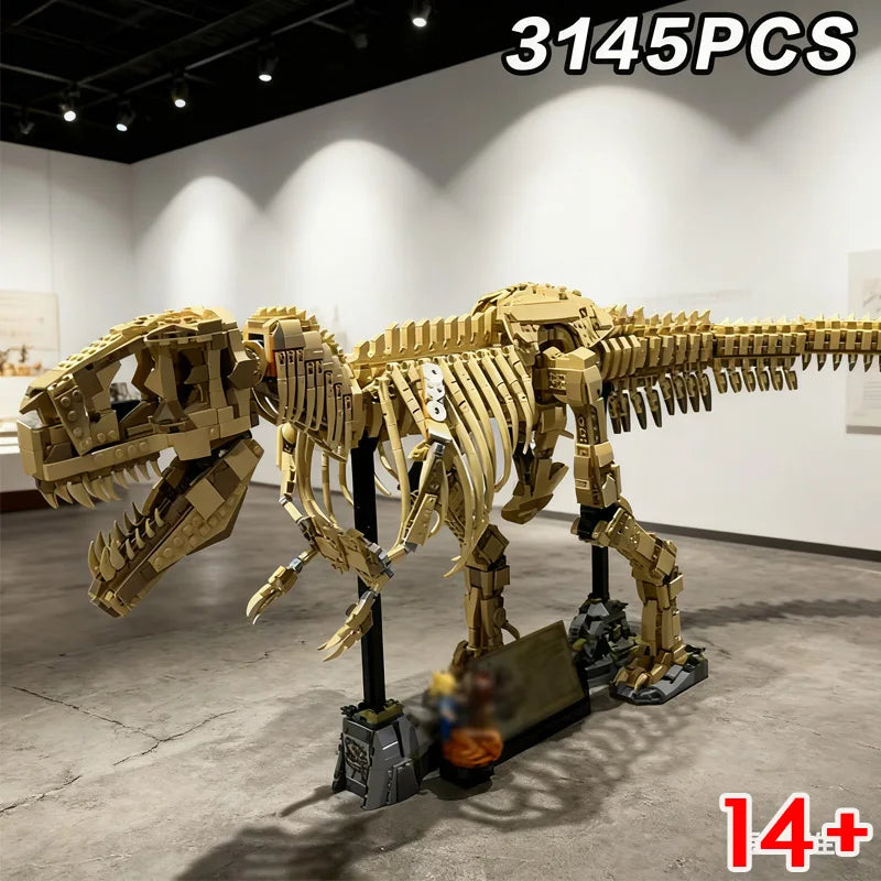 3145pcs Dinosaur Fossil Building Blocks T-Rex Skeleton Model Toys For Kids Birthday Gift Home Decor
