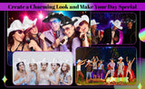 LED Light-Up Cowboy Hats – Glitter Party Pack