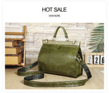 CONTACT'S Genuine Leather Top Handle Bags for Women Sling Shoulder Bags Tote Bag Handbags Metal Frame Female Bags Office Ladies