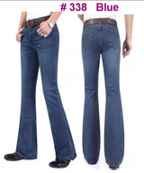 Men's Mid-Rise Flare Jeans | Slim Fit Denim Trousers