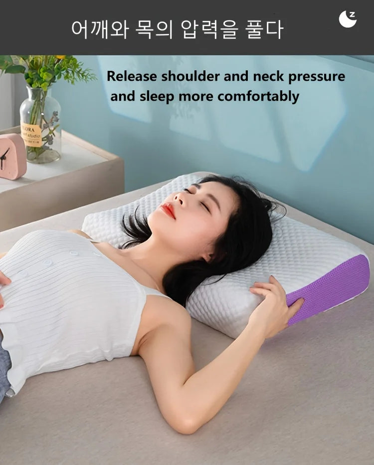 Pectin Pillow Breathable Air Layer TPE Pillow Washable with Water, Zero Pressure Cervical Neck Pillow Latex Adult Single Pillow