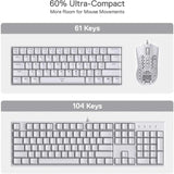 Redragon K630 Dragonborn Hot Swappable 60% Wired Vibrant RGB LED USB Gaming 61 Keys Compact Mechanical Keyboard Pro Software Cus