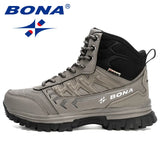 BONA 2023 New Designers Brand Winter Warm Boots Men Plush Nubuck Snow Boots Man High Quality High Top Boots Mansculino Sneakers