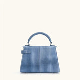 Elise Designer Tote – Premium Denim Blue Genuine Leather Crossbody Bag