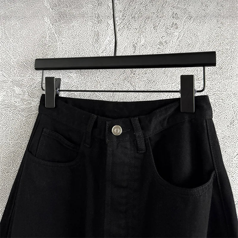 High-Waist Cotton Straight Jeans — Women's Slim Fit