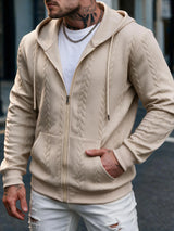 Men's Knit Zip-Up Hoodie