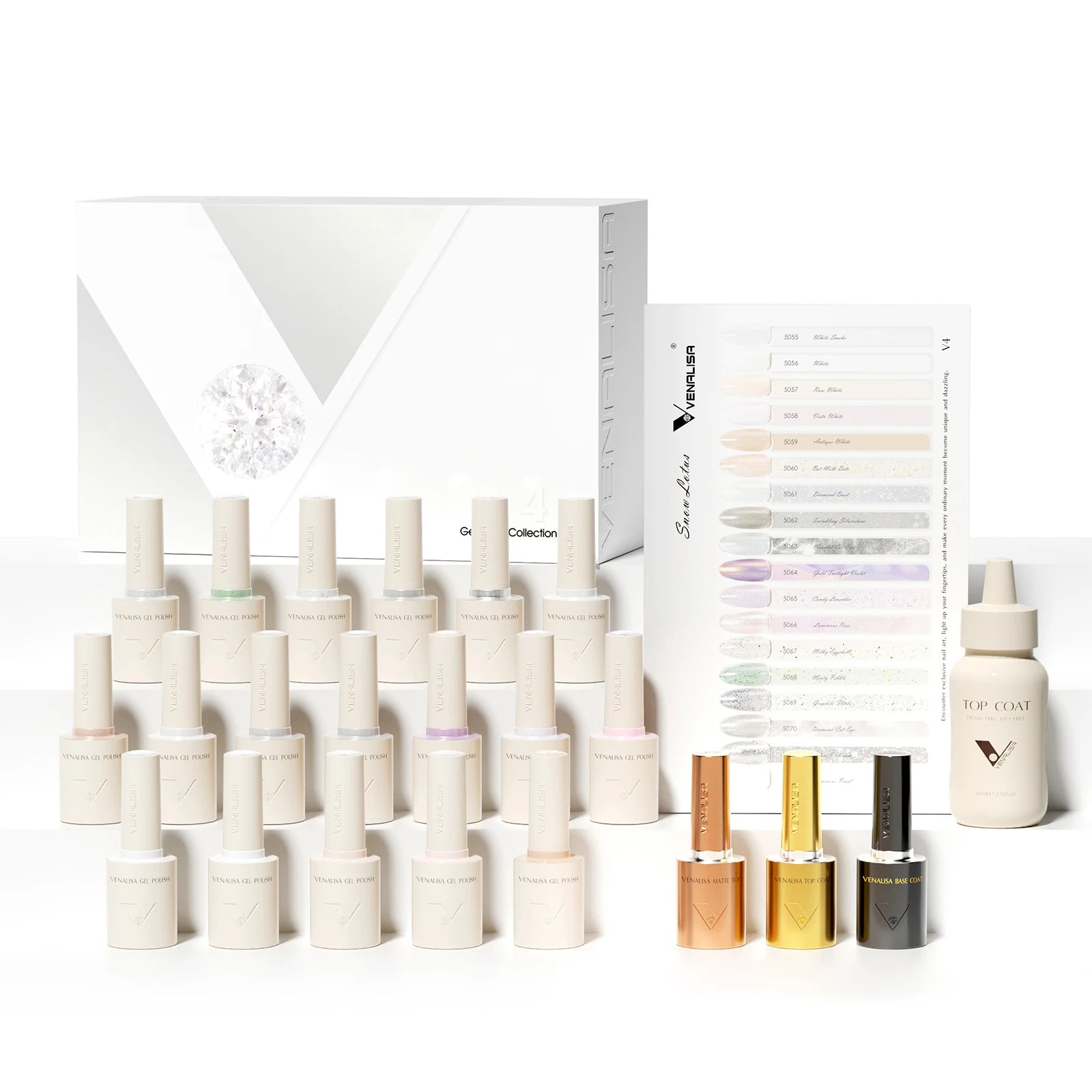 1Set VENALISA VIP Whole Set 10ml HEMA TPO Free Vegan Nail Gel Polish Color Display Gel Varnish Nail Maincure Branded Suitcase