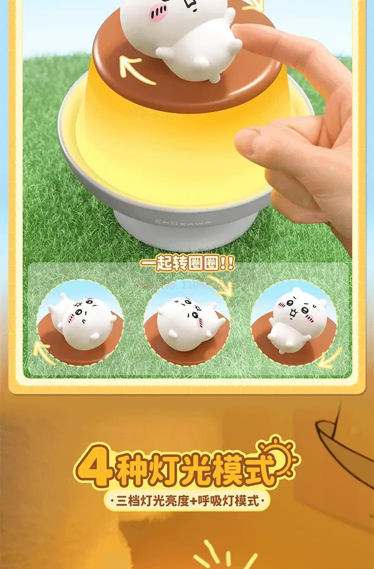 Marktube New Chiikawa Luminous Toys Desktop Ornaments Birthday Gifts Anime Hachiware Usagi Atmosphere Lamp Decor Valentine'S Day