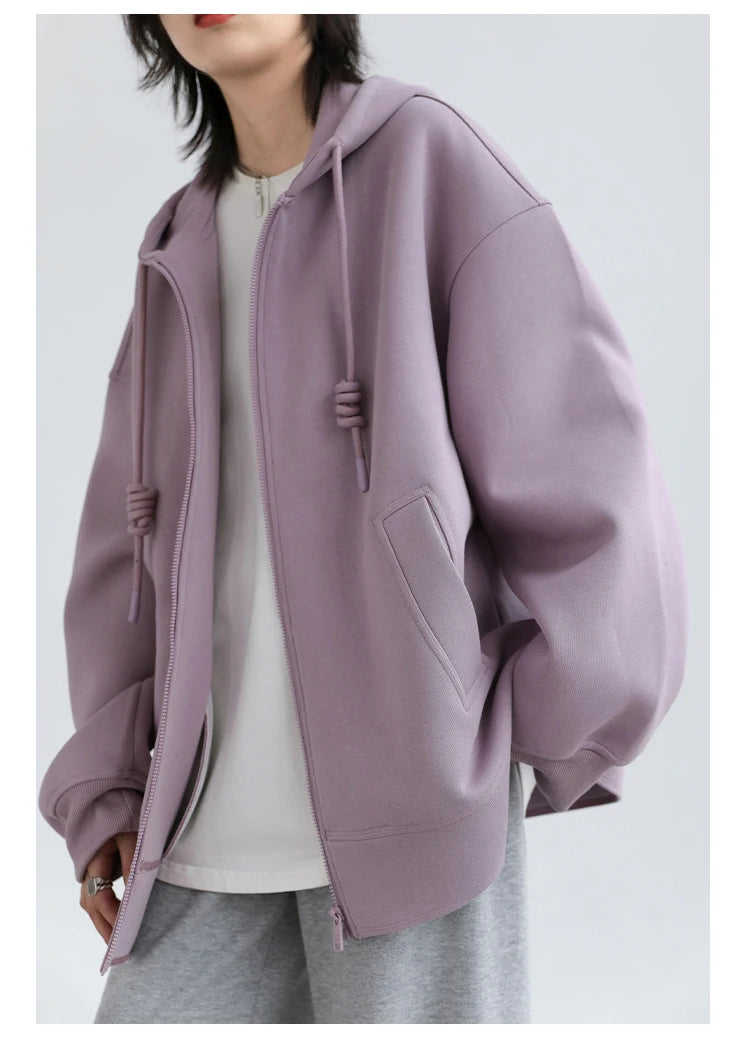 Women’s Relaxed Longline Zip-Up Hoodie
