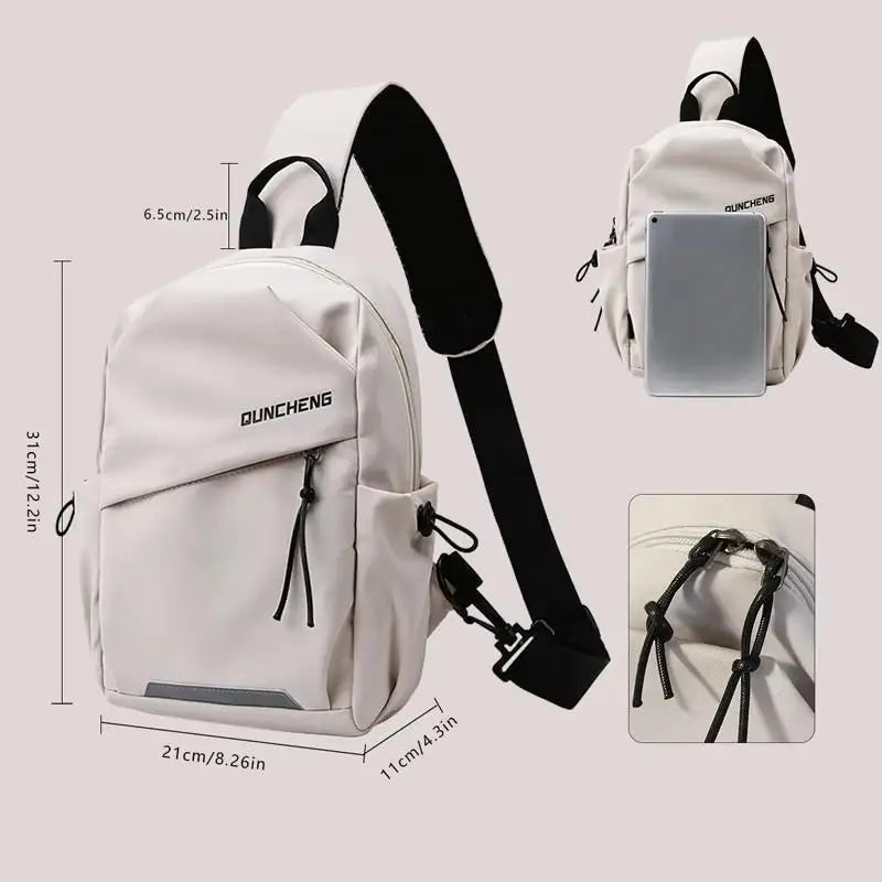 Unisex Sling Backpack Chest Bag Men Women Lightweight Crossbody Bag for Cycling Hiking Travel Tablet Sports Shoulder Bag