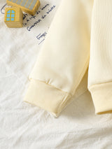 Toddler Boys’ 2-Piece Winter Fleece Set - Funny Bear Thick Pullover & Printed Pants