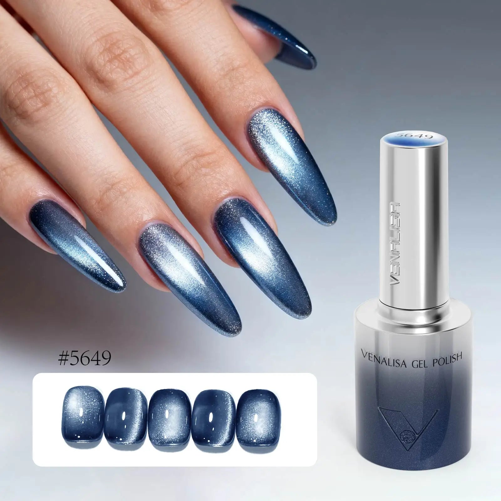 5pcs*10ml/kit VENALISA HEMA FREE TPO FREE Glitter Red Cat Eye Gel Nail Polish Ultra Diamond Gel UV LED Soak Off Nail Manicure
