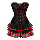 Women's Corset Dress with Straps & Lace | Plus Size Bustier Set
