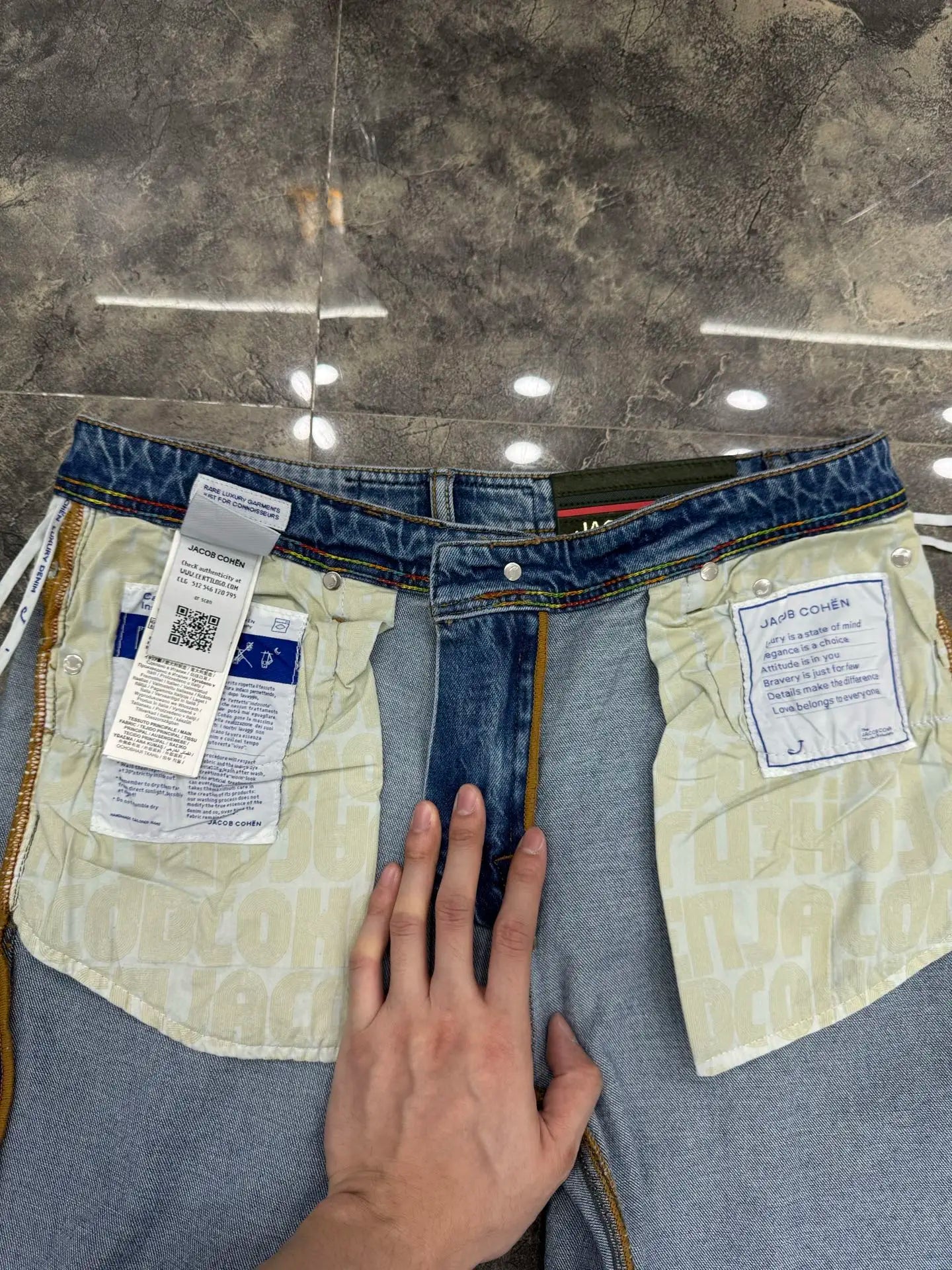Men's Slim Straight Embroidered Jeans – Spring/Summer