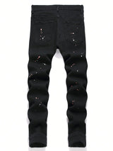 Men's Y2K Slim Fit Stretch Denim Jeans | Hip Hop Style