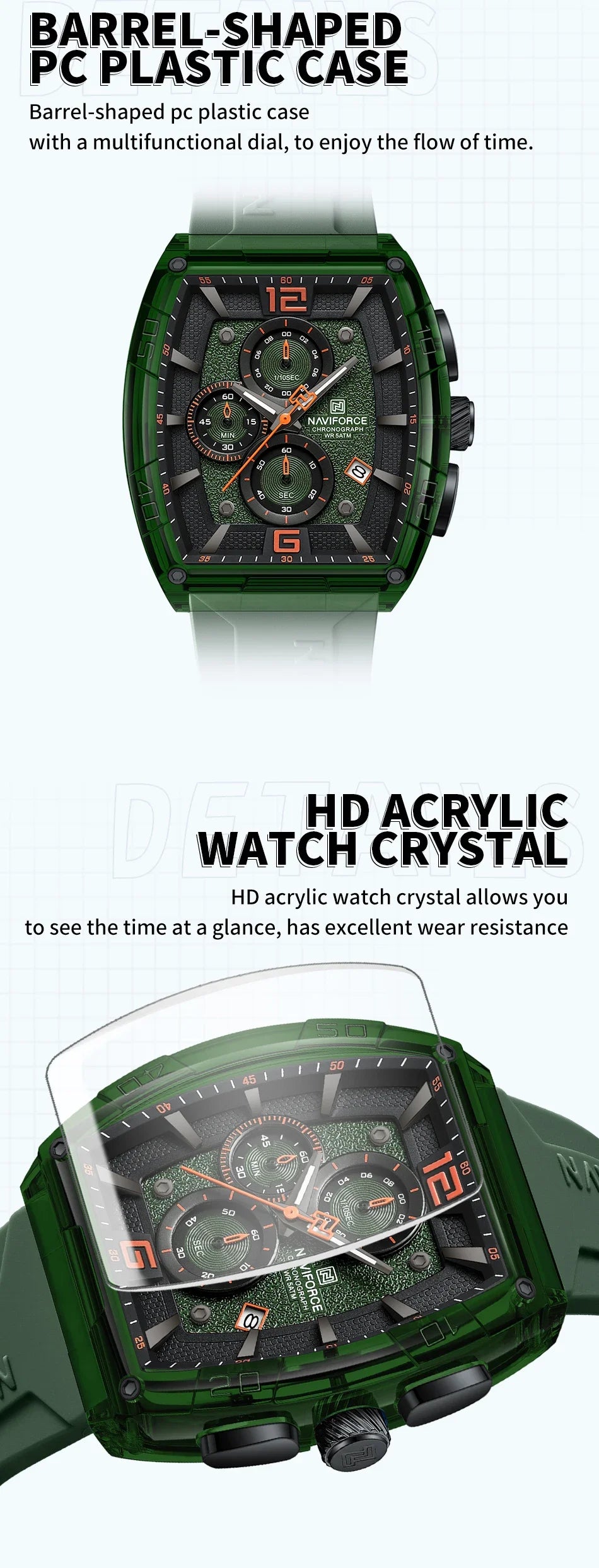 Men’s Waterproof Quartz Watch - Silicone Sport Strap