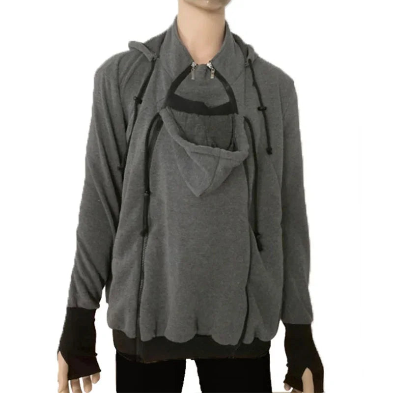 Men's Babywearing Zip-Up Hoodie