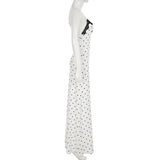 V-Neck Lace Patchwork Maxi Gown