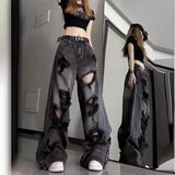 American Style Ripped Bell-Bottom Jeans