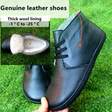 Barefoot Leather Boots with Wool Lining