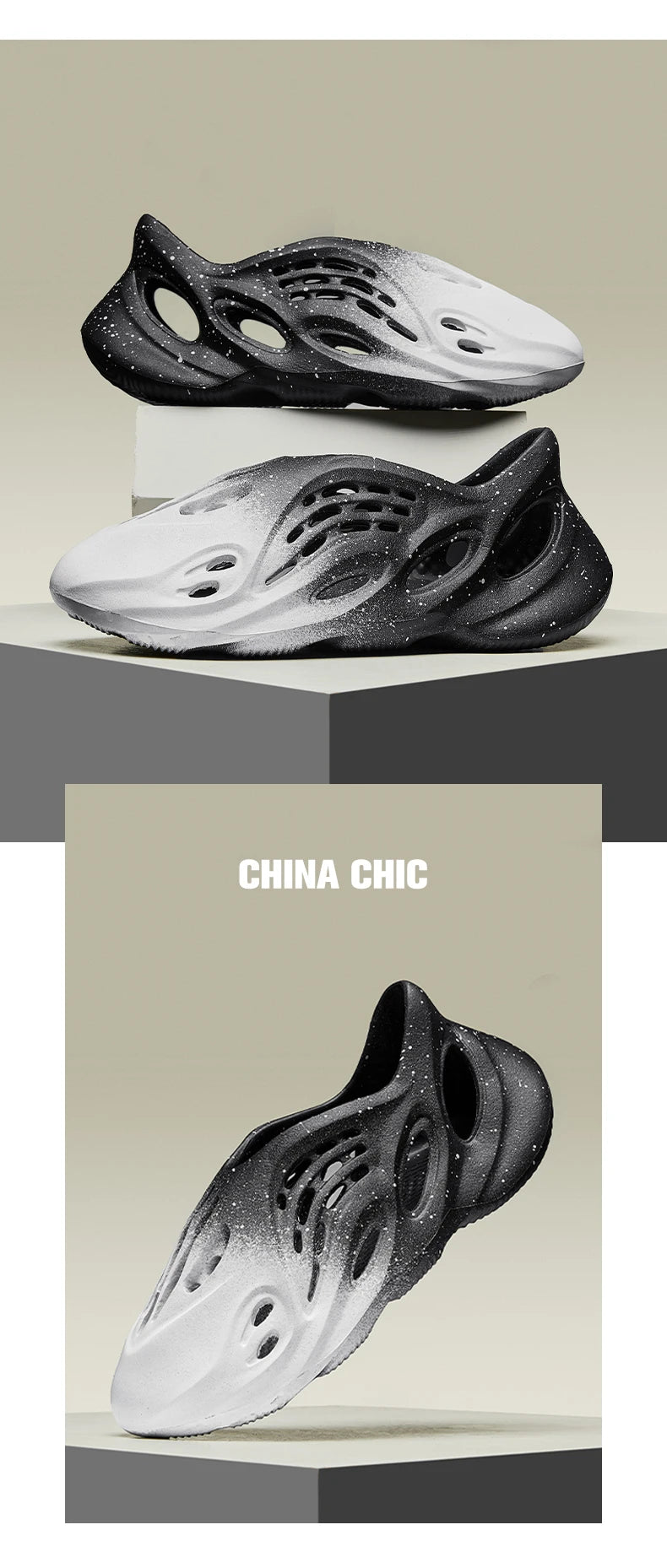 Men's Wide-Fit Beach Sandals — Buckle Strap Platform Slides