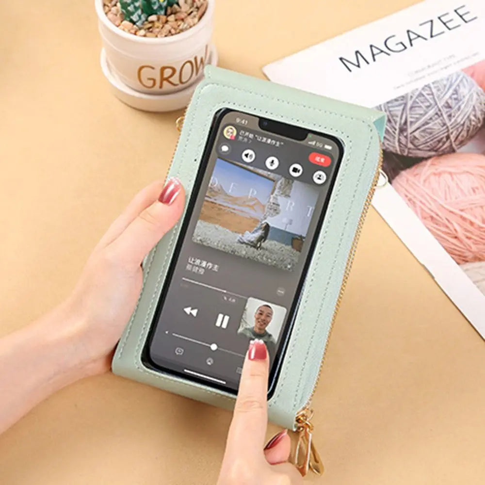 Smartphone Women RFID Handbag Crossbody Bags Touch Screen Phone Bag RFID Anti Theft Purse