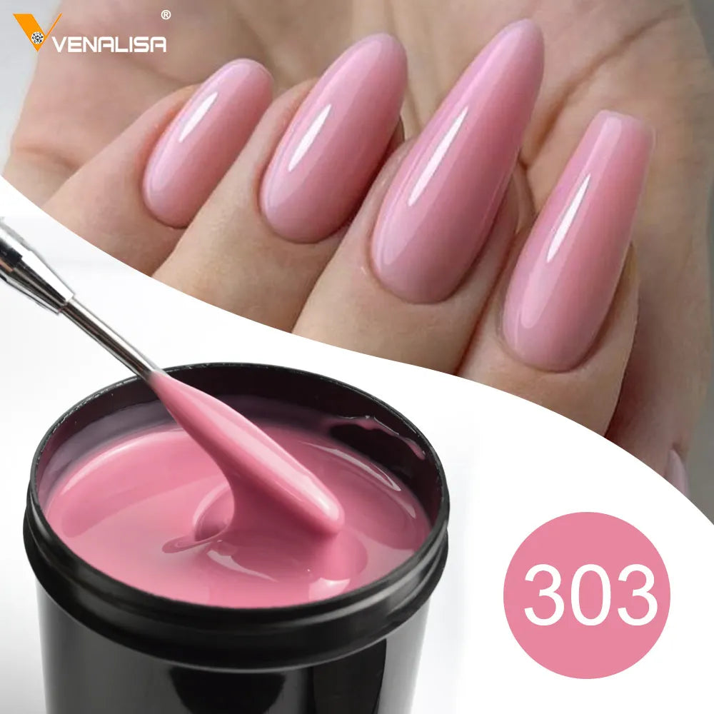 VENALISA Jelly Gel Large Volume 1L Jelly Nude Collection Not Burning Soak Off UV LED Soft Extension Gel Nail Gel Nail Manicure