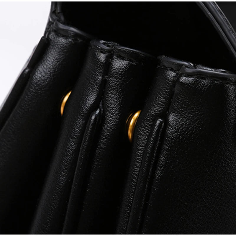 Minimalist Luxury Korean Soft Leather Flap Bag Women Detachable Crossbody Strap Large Capacity Office Daily Commuter Hand Purse