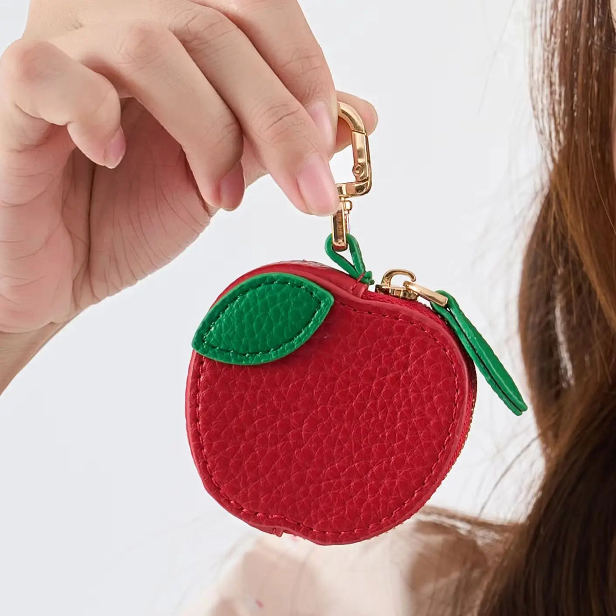 Fruit Coin Purse with Zipper & Keychain