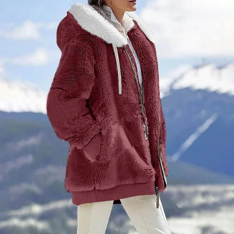 Women’s Casual Autumn & Winter Hooded Fleece Jacket
