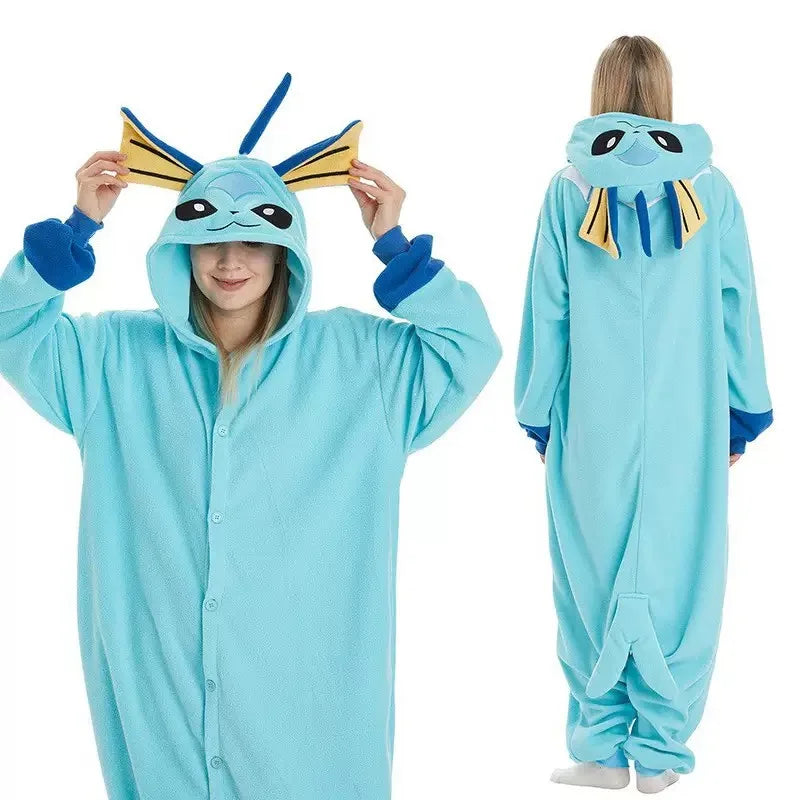 Greninja Kigurumi Onesie Mewtwo Snorlax Gengar Cosplay Halloween Costume Adult Anime Axolotl  Eevee Cow Pajamas Pijama