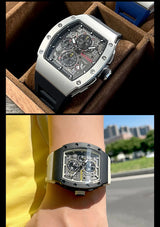 Men's Sport Chronograph: Stainless Steel Waterproof Quartz Watch