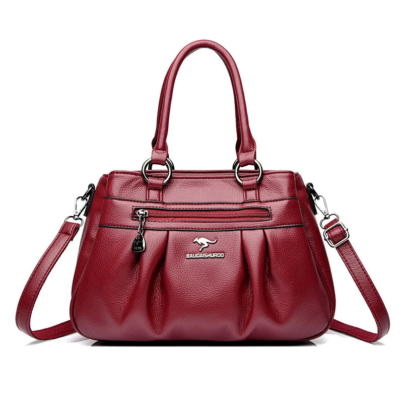 Three Layers Luxury Casual Tote Women Bag Top Quality Pu Leather Ladies Hand Bags for Women Big Shoulder Crossbody Bags Sac New