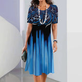 Women’s Striped Short-Sleeve Summer Dress
