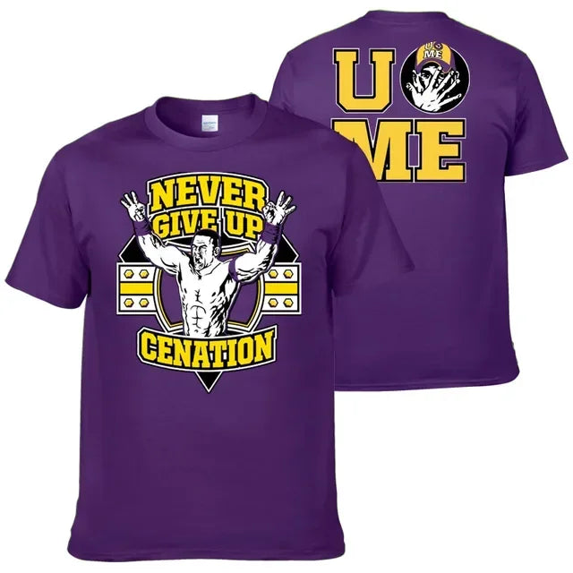 John Cena "Never Give Up" Men's Sports Tee