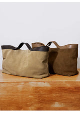 2025 Fall Winter New Suede Leather Tote Bag Unique Vintage Large Capacity Shoulder Crossbody Handheld Bag Durable Women Handbag