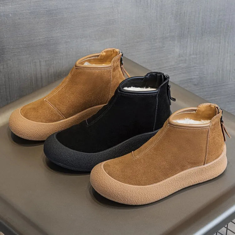 Premium Genuine Leather Winter Snow Boots