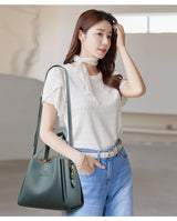 Genuine Brand Sturdy Durable Soft Leather Top-handle Bags Female Handbags Women 3 Layer Shoulder Crossbody Totes Messenger Bag