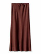 Women's Satin Maxi Skirt – Elegant Ankle-Length