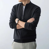 Slim Fit Zipper Cardigan – Premium USA-Made Knit Sweater