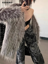 Y2K Dragon Print Baggy High-Waist Denim Jeans for Women