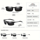 CLLOIO Brand Men's Polarized Sunglasses Aluminum Frame UV400 Anti-Glare Sun Glasses Male Driving Glasses Rimless Oculos De Sol